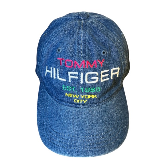 NWT Tommy Hilfiger Denim Baseball Cap Hat Embroidered Logo OS/TU - Picture 12 of 12